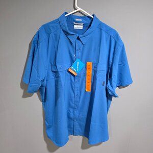 Columbia Omni-Shade mens shirt Blue Indigo XXL